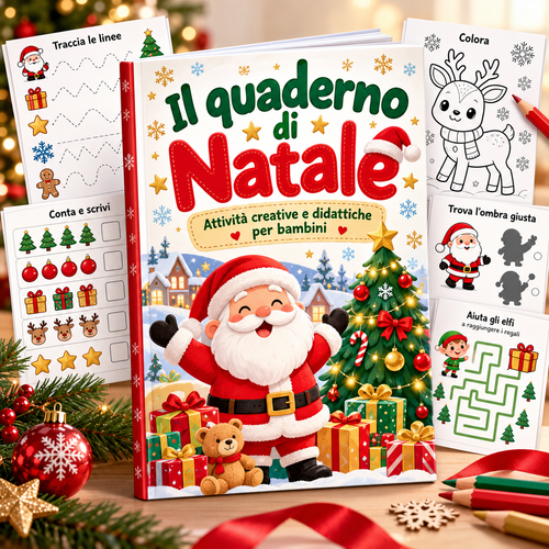 La Biblioteca dei Piccoli – 10 Quaderni di Attività da Stampare (3–10 anni)