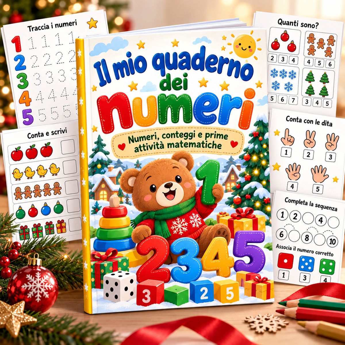 La Biblioteca dei Piccoli – 10 Quaderni di Attività da Stampare (3–10 anni)